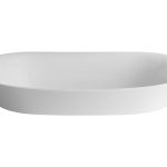 OVAL SEMI INSET BASIN RISE GLOSS/MATTE WHITE TOPPRIS5636W ADP