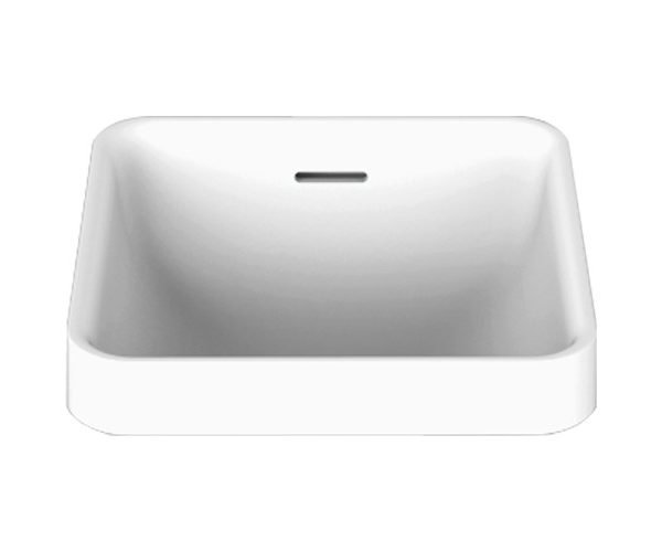 SQUARE SEMI INSET BASIN SAVA GLOSS/MATTE WHITE TOPSSAV3232W ADP