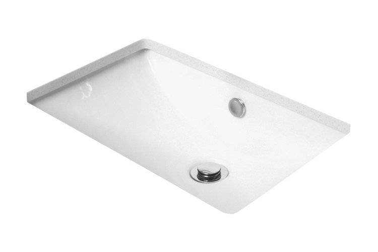 RECTANGULAR UNDER-COUNTER BASIN SCOOP GLOSS WHITE BT431 ADP