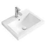 RECTANGULAR SEMI INSET BASIN SCOOP GLOSS WHITE TOPCSCO5446GW ADP