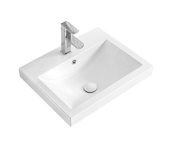 RECTANGULAR SEMI INSET BASIN SCOOP GLOSS WHITE TOPCSCO5446GW ADP