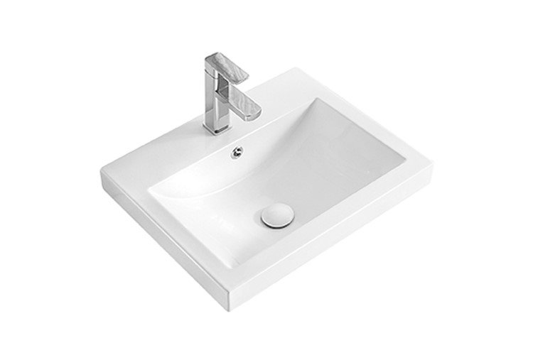 RECTANGULAR SEMI INSET BASIN SCOOP GLOSS WHITE TOPCSCO5446GW ADP