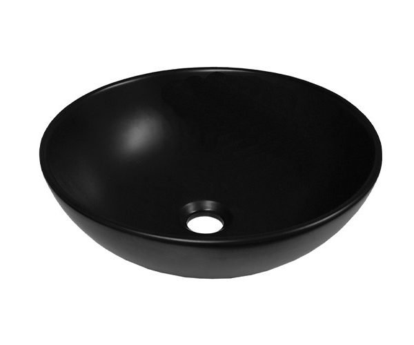 ROUND ABOVE COUNTER BASIN SOLAR MATTE BLACK TOPCSOLBK ADP