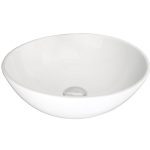 ROUND ABOVE COUNTER BASIN ROUND FLUTED GLOSS WHITE TOPCSOLWH ADP