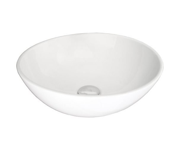 ROUND ABOVE COUNTER BASIN ROUND FLUTED GLOSS WHITE TOPCSOLWH ADP