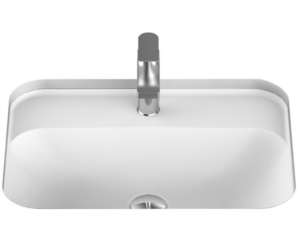 RECTANGULAR UNDER-COUNTER BASIN STRENGTH GLOSS/MATTE WHITE TOPTSTR5543 ADP