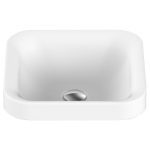 SQUARE SEMI INSET BASIN TRUTH GLOSS WHITE TOPTTRU3737 ADP
