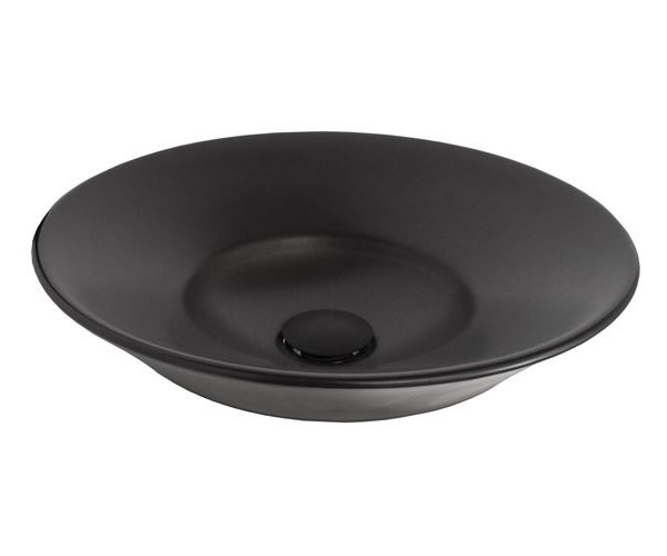 ROUND SEMI INSET BASIN VENUS MATTE BLACK TOPCVENBK ADP