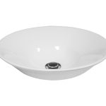 ROUND SEMI INSET BASIN VENUS GLOSS WHITE TOPCVENWH ADP