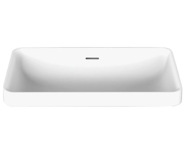 RECTANGULAR SEMI INSET BASIN ZEYA GLOSS/MATTE WHITE TOPSZEY5832W ADP