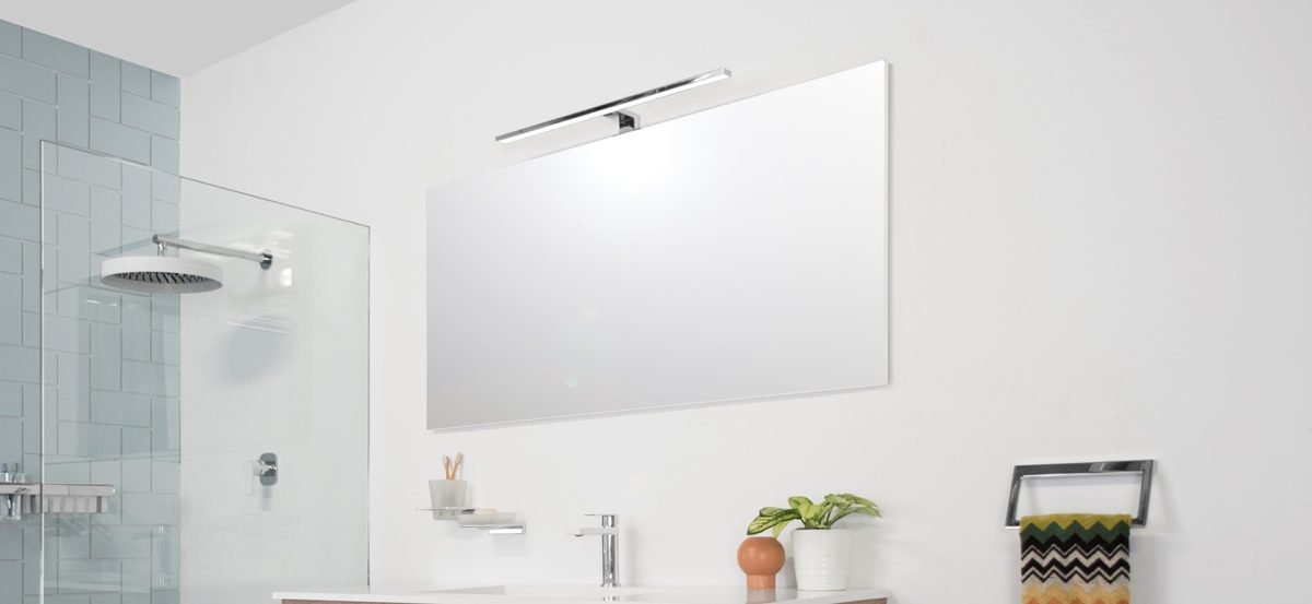 RECTANGULAR FRAMED MIRROR DAYLIGHT 450 CHROME/MATTE BLACK DLM4580 ADP