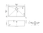 INSPIRE M-CBS-810-69 AXON 69S SINGLE BOWL STAINLESS STEEL SINK 690x440x220MM
