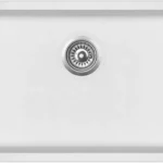 INSPIRE M-KB4246S-W VIVA GRANITE QUARTZ STONE SINGLE BOWL SINK 585x460x210MM WHITE