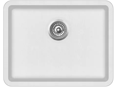 INSPIRE M-KB4246S-W VIVA GRANITE QUARTZ STONE SINGLE BOWL SINK 585x460x210MM WHITE