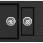 INSPIRE M-KB8050D VIVA GRANITE QUARTZ STONE OND AND HALF BOWL SINK 800x500x200MM BLACK