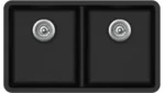 INSPIRE M-KB8148D VIVA GRANITE QUARTZ STONE DOUBLE BOWL SINK 810x480x340MM BLACK