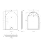 OTTI LED-AR9060N LED MIRROR ARCHIE 900X600 FRAMELESS MIRROR