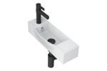 RECTANGULAR WALL HUNG BASIN HALO GLOSS/MATTE WHITE TOPSHAL45W ADP