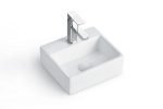 SQUARE ABOVE COUNTER BASIN LAURA GLOSS WHITE TOPCLAU3430GW ADP