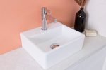 SQUARE ABOVE COUNTER BASIN LAURA GLOSS WHITE TOPCLAU3430GW ADP