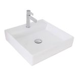 SQUARE ABOVE COUNTER BASIN LEDGE GLOSS WHITE BT380 ADP
