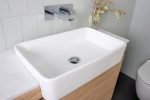 RECTANGULAR SEMI-RECESSED BASIN LINO GLOSS WHITE TOPCLIN5938GW ADP