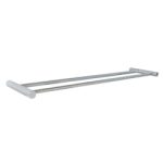 LAWSON SERIES770MM DOUBLE TOWEL BAR - ROUND MOUNTING POLISHED STAINLESS STEEL METLAM ML6018PSS