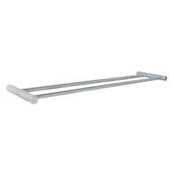 LAWSON SERIES DOUBLE TOWEL BAR - ROUND MOUNTING POLISHED STAINLESS STEEL METLAM ML6016PSS