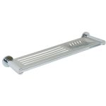 LACHLAN SERIES SHELF AND SOAP DISH - ROUND MOUNTING BRIGHT CHROME PLATE/STAINLESS STEEL TRAY METLAM ML6216