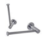 LACHLAN SERIES SINGLE TOILET ROLL HOLDER / SPARE TOILOET ROLL HOLDER - ROUND MOUNTING BRIGHT CHROME PLATE METLAM ML6226