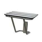 FOLDING SHOWER SEAT - 470MML*445MMW - STAINLESS STEEL FRAME METLAM ML990_18