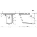 FOLDING SHOWER SEAT - 470MML*445MMW - STAINLESS STEEL FRAME METLAM ML990_18