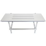ACCESSIBLE FOLDING SHOWER SEAT WITH HANDLE - 960MML * 400MMW - PHENOLIC SATIN STAINLESS STEEL FRAME METLAM ML995_PH