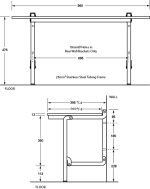 ACCESSIBLE FOLDING SHOWER SEAT - 960MML * 395MMW - WHITE COMPACT LAMINATE SATIN STAINLESS STEEL FRAME METLAM ML995_CL