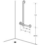 UNIVERSAL SLIDING SHOWER BAR/RAIL SATIN STAINLESS STEEL METLAM MLR1078