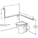 ACCESSIBLE WRAP AROUND RIGHT HAND 90° GRAB RAIL, CONCEALED FIX SATIN STAINLESS STEEL METLAM MLR116_MKII