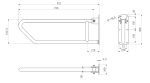 CLICK-LOCK DROP DOWN GRAB RAIL SATIN STAINLESS STEEL METLAM MLR55