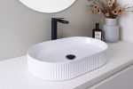 ROUND ABOVE COUNTER BASIN PILL FLUTED GLOSS WHITE TOPCPFL5836GW ADP