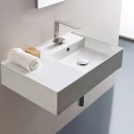 RECTANGULAR WALL HUNG BASIN TEOREMA 600 GLOSS WHITE TOPCTEO60GW ADP