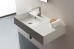 RECTANGULAR WALL HUNG BASIN TEOREMA 800 GLOSS WHITE TOPCTEO80GW ADP