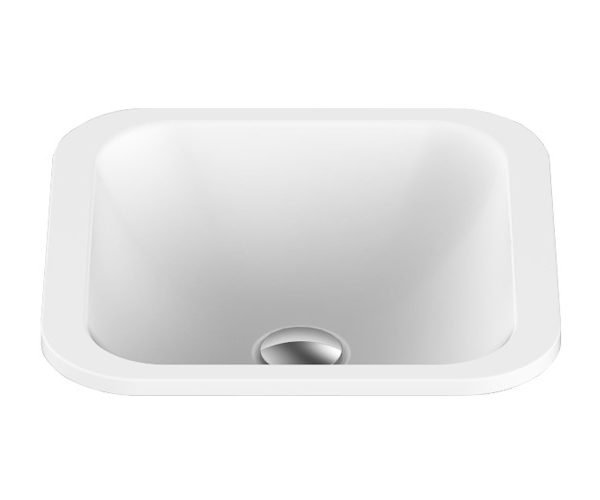 SQUARE INSET BASIN HONOUR GLOSS/MATTE WHITE TOPTHON3737 ADP