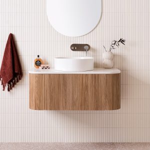 WALL HUNG VANITY CENTRE BOWL WAVERLY 900 THERMOLAMINATED V-GROOVE FINISH