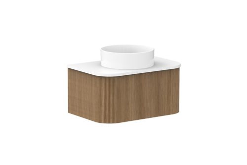 WALL HUNG VANITY CENTRE BOWL WAVERLY 750 THERMOLAMINATED V-GROOVE FINISH