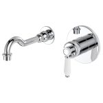 FIENZA 202106 ELEANOR WALL BASIN/BATH MIXER SET CHROME / CERAMIC