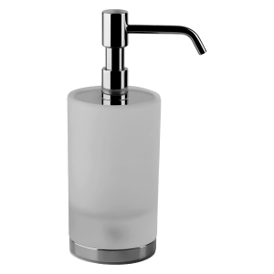 ABEY 38839 EMPORIO STANDING SOAP DISPENSER IN WHITE GLASS GESSI EMPORIO CHROME & COLOURED