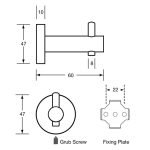 ROBE HOOK - CONCEALED FIX SATIN STAINLESS STEEL METLAM 700_SS_ROBEHOOK