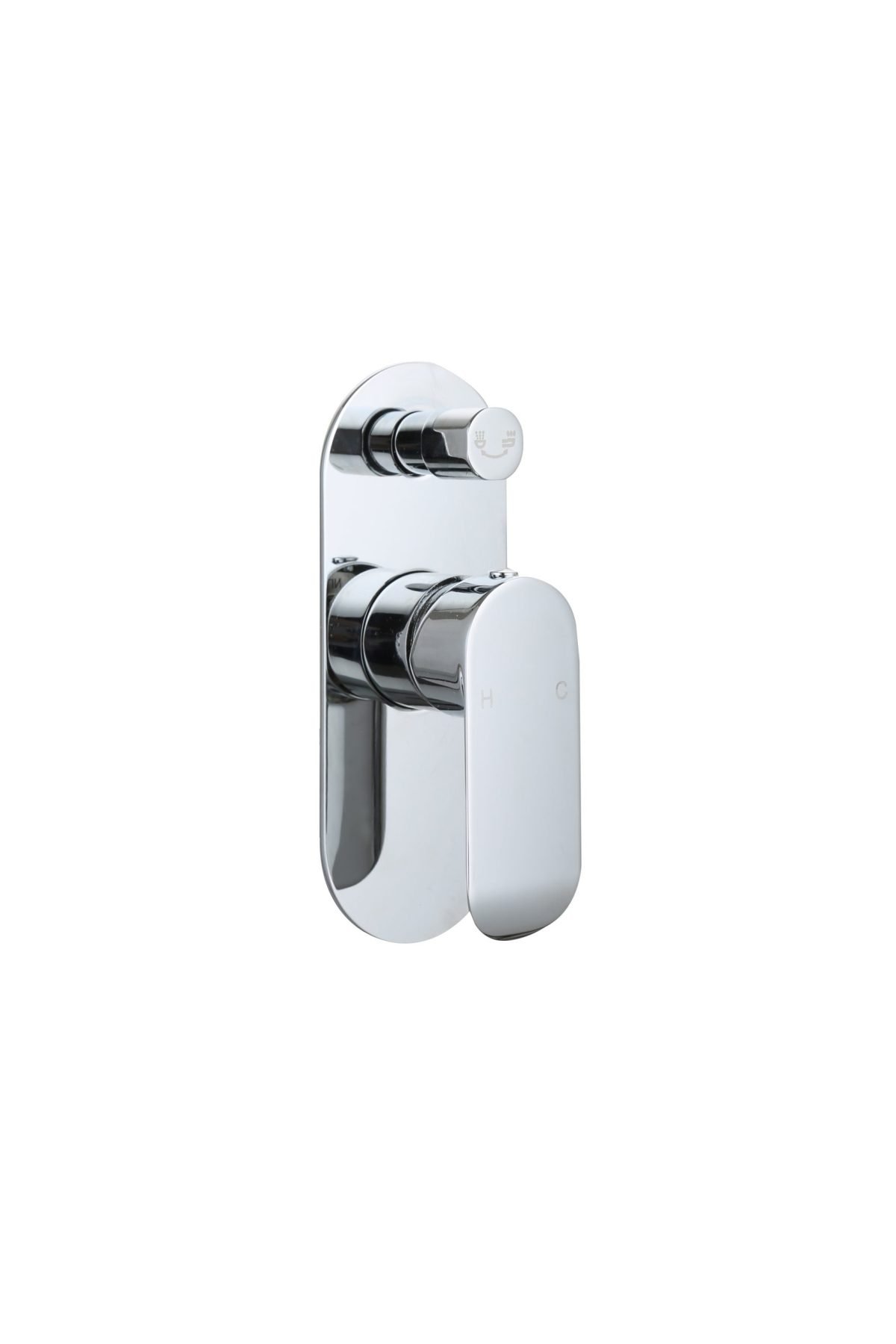 BADUNDKUCHE BKM710 OVAL CURVE DIVERTER SHOWER MIXER CHROME AND COLOURED