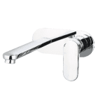 BADUNDKUCHE BKM716 OVAL CURVE WALL BASIN/BATH MIXER WITH SPOUT CHROME AND COLOURED