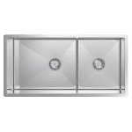 ABEY CR500D PIAZZA ONE AND THREE QUARTER SQUARE BOWL STAINLESS STEEL SINK CHROME