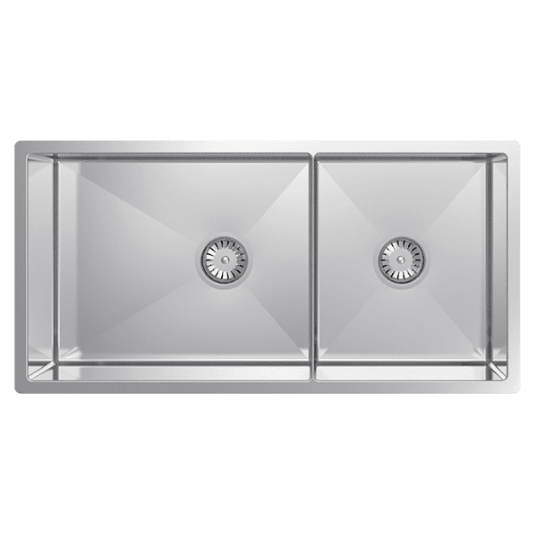 ABEY CR500D PIAZZA ONE AND THREE QUARTER SQUARE BOWL STAINLESS STEEL SINK CHROME